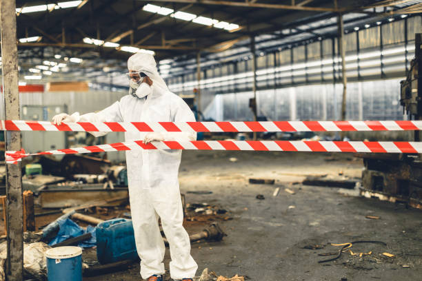 Professional Biohazard Cleanup technician working in Wells, NV